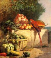 Boudin, Eugene - Fruit and Vegetables with a Parrot